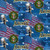 United States Army Cotton Fabric with Flag Print sold by the yard