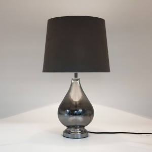 Classic Glass Table Lamp Black Shade