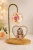 Pink Crystal Ball Table Light with Heart-Shaped Photo Frame