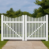 Continental - Double Drive Gate - Scalloped - (1 1/2" Picket) - Upright