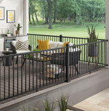 American Series - H x 8'W Level Rail Section (Alternating) - Textured Bronze