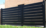 Centurion Select - Horizontial Aluminum Slat Double Drive Gate (Gate Hardware Included)