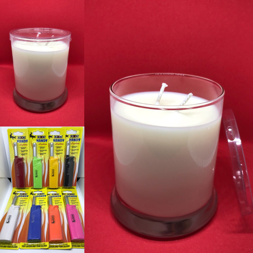 12 oz Candle Jar & Candle Lighter (Scent D)