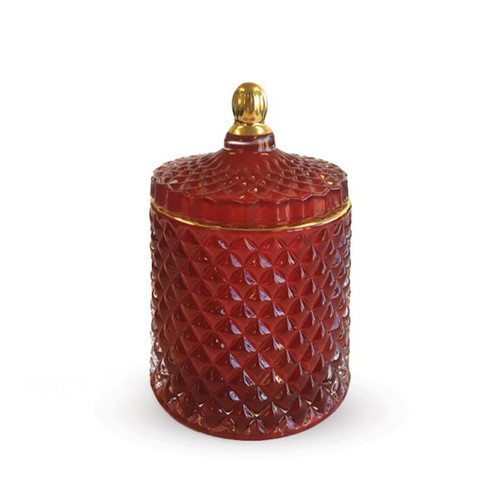 Red & Gold Royal Geo Luxury Candle (F) Scents