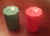 (2) Octagon Spiral Pillar Candles (Scent J)