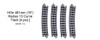 Kato 52-250 HOe Narrow Gauge Unitrack R481-15 Curved Track 19in Radius 4-Pack