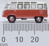 Oxford Diecast NVWS001 N Scale Volkswagen T1 Samba Bus Sealing Wax Red/Beige