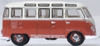 Oxford Diecast NVWS001 N Scale Volkswagen T1 Samba Bus Sealing Wax Red/Beige