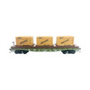Rock Island Hobby 032211 HO Scale U.S. Army 40' Flat Car with Crates Model Train