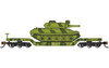 Bachmann 71388 N Scale U.S. Army 52' Depressed Center Flat w/ Sheridan #30371