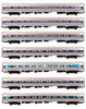 Kato 106105 N Scale Amtrak Amfleet I Coach 7-Car Set All Phases 7 Road #'s