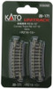 Kato 20-171 N Scale Unitrack 216mm (8 9/16") Radius 15-Degree Curve Track (4)