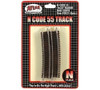 N Code 55 Nickel Silver 16.25" Radius Half Section Track (6) Atlas Trains