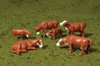 Bachmann 33102 HO Scale Cows Brown & White SceneScapes