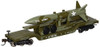 Bachmann 71396 N Scale 52' Center-Depressed Flat-Car Olive Drab Military with Missile