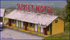 Blair Line LLC 2001 HO Scale Sunset Motel Kit Unassembled Wood Kit