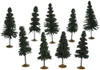 Bachmann 32104 N Scale 3" - 4" Spruce Trees Scenescapes (9 PK)