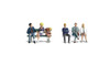 Woodland Scenics A2134 N Scale Bus Stop People