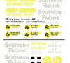 Woodland Scenics DT609 HO Scale Southern Pacific Box Cars Decals