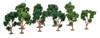 JTT Scenery 92130 Deciduous 2"-3" Green Super Scenic Trees (10)