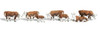 Woodland Scenics HO Scale Scenic Accents Figures/Animal Set Hereford Cows (7)