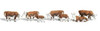 Woodland Scenics HO Scale Scenic Accents Figures/Animal Set Hereford Cows (7)