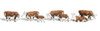 Woodland Scenics HO Scale Scenic Accents Figures/Animal Set Hereford Cows (7)