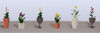 JTT Scenery 95571 HO Scale Flower Plants Potted Assortment 4 (6)