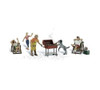 Woodland Scenics A2209 N Backyard Barbeque 4 Figures 2 Chairs Grill Cooler & Dog