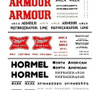 Woodland Scenics Dry Transfer Decals HO Scale Armour/Miller/Hormel Reefer Cars