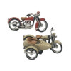 Woodland Scenics D228 HO Scale Motorcycles and Sidecar