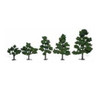 Woodland 1112 Medium Green Realistic 3" - 7" Tree Kit (6)