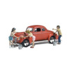 Suds & Shine 1940's Ford Coupe w/Figures Washing Car N Scale Woodland