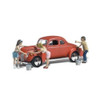 Suds & Shine 1940's Ford Coupe w/Figures Washing Car N Scale Woodland