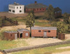 Bachmann 45983 O Scale Hobo Jungle (Two Shacks, Box Car, Outhouse)