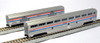 Kato 106-7122 N Scale Amtrak Step-Down Coach and Baggage Car Phase III 2-Car Set