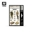 Vallejo 70208 WWII Desert British & German Armour & Infantry (Set of 6) 17 ml Bottles