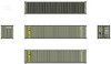JTC 405551 N CLOU 40' Std. Height Containers (2 PK)