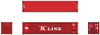 JTC 405558 N K-LINE 40' Std. Height 'Square Corrugated' Containers (2 PK)