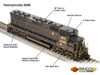 Broadway 4289 HO Scale PRR EMD SD45 Brunswick Green Paragon4 Sound/DC/DCC #6148