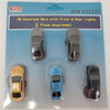 Rock Island Hobby RIH032101 HO Scale Autos With Front and Rear Lights (4)
