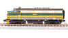 Broadway Limted 7734 N Scale MEC EMD F3A Green & Gold Diesel Locomotive #686