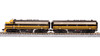 Broadway Limted 7754 N Scale DRGW EMD F7 AB Black Diesel Locomotive #5561/5562
