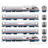 Rapido 525502 N Scale Amtrak Phase 3 Early RTL Turboliner #1 (Pack of 5)