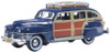 Oxford Diecast 87CB42002 HO Scale South Sea Blue Chrysler T & C Woody Wagon 1942