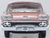 Oxford Diecast 87CIS58001 HO 1958 Chevrolet Impala Sport Coupe Cay Coral, White
