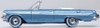 Oxford Diecast 87CI61006 HO Scale 1961 Chevrolet Impala Jewel Blue and White