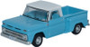 Oxford Diecast 87CP65001 HO 1965 Chevrolet Stepside Pick Up Light Blue and White