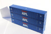 Jacksonville 953039 HO Scale APL Large Logo Early Scheme 53' Containers (3)