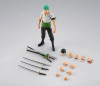 Bandai 66625 S.H.Figuarts One Piece Roronoa Zoro Romance Dawn Action Figure